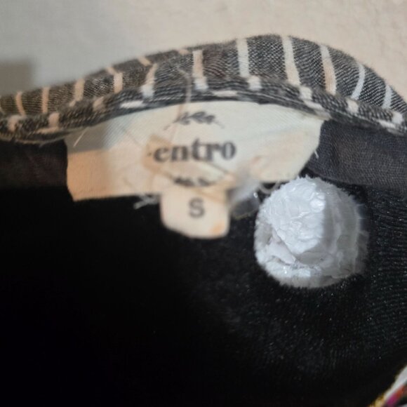 Entro Womens Sleeveless Striped Embroidered Tunic Dress S 100% Cotton Multicolor - Picture 2 of 7